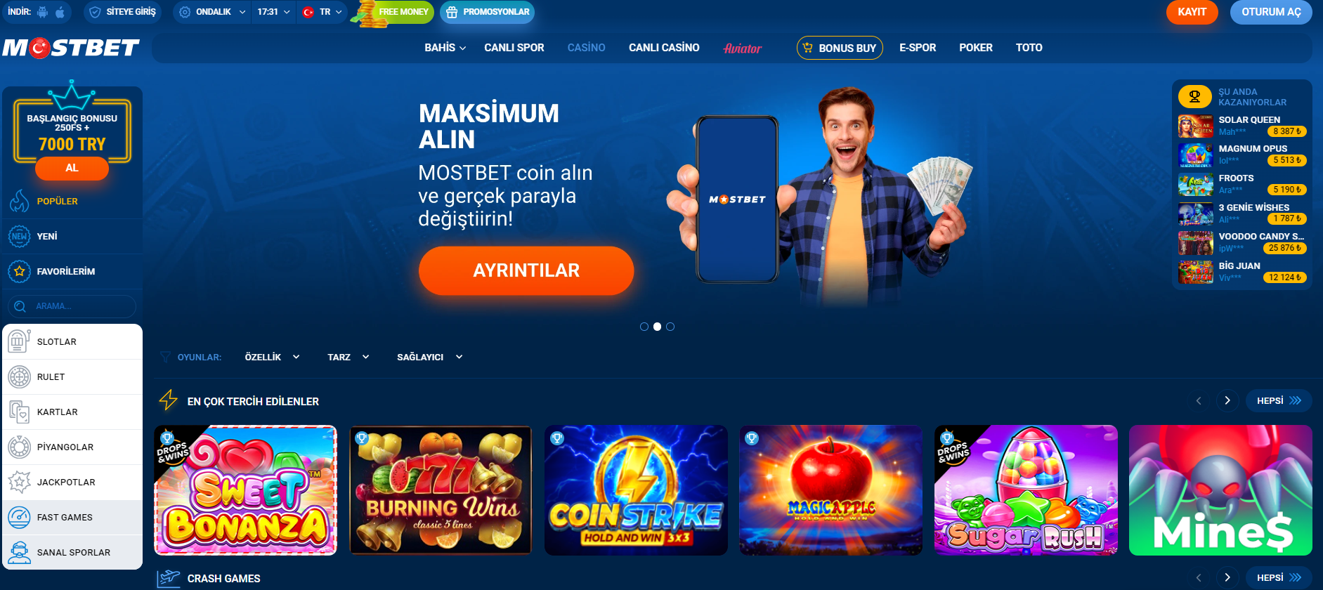 Aviator Mostbet Türkiye